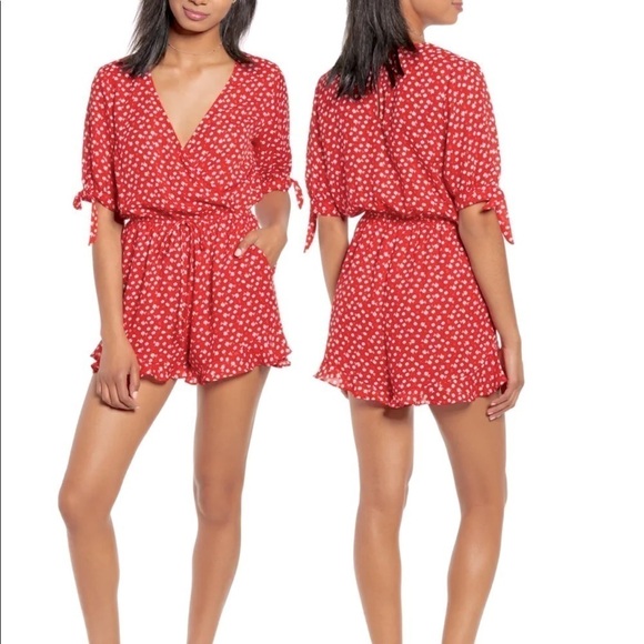 KORI AMERICA LADIES SURPLICED SLEEVE TIED ROMPER M - Picture 9 of 9